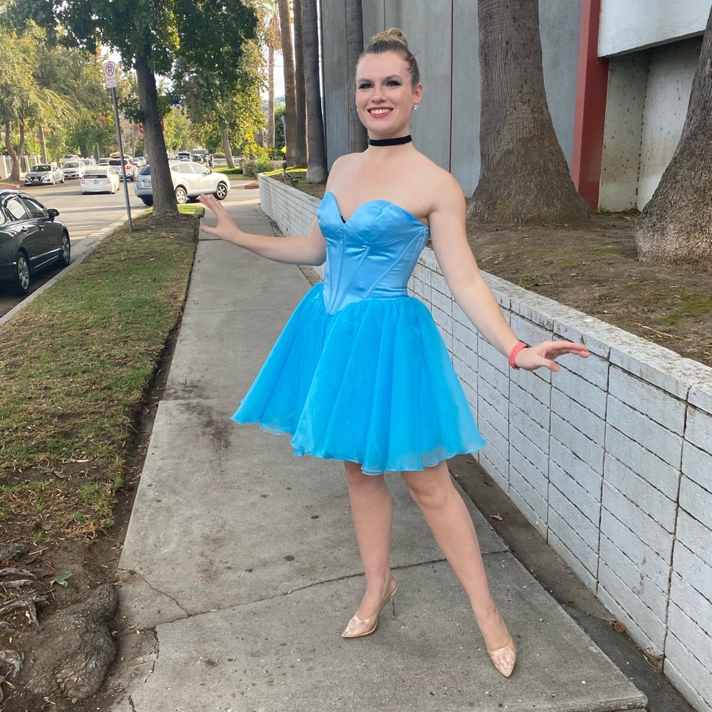 Cinderella Blue Sherri Hill Cocktail Dress